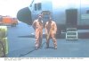 March, 1967, Flt Engineer Davey Shew and Photo Larry Leveille on the ramp at Addis Ababa, Ethiopia.